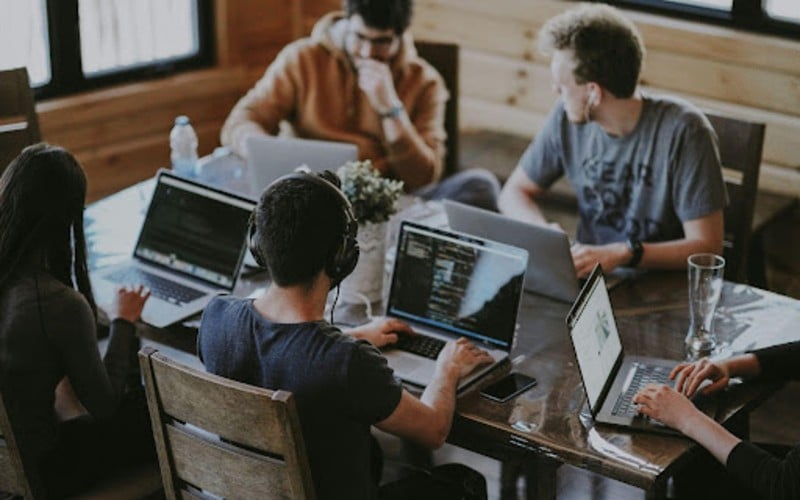 Techies coding