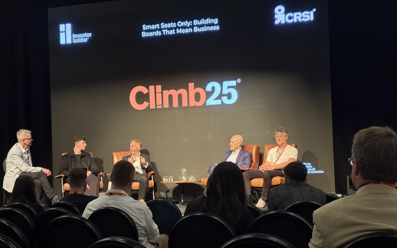 Bateman, (left) hosting 'Building Boards that Mean Business' at Climb 25