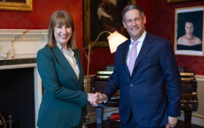 Chancellor Rachel Reeves with Joel Kaplan, Chief Global Affairs Officer at Meta
