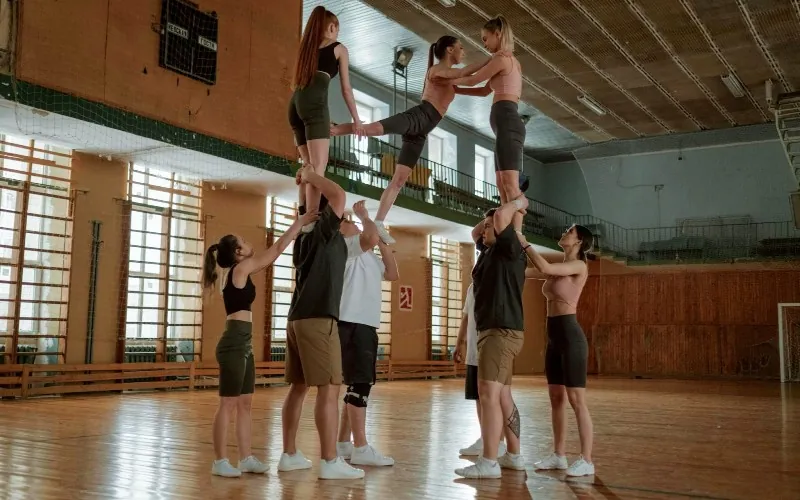 Human pyramid