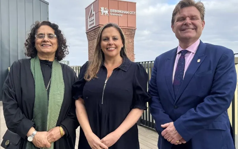 Left to right - Hanifa Shah, BCU, Adele Every, Cisco, and Councillor Cotton, Birmingham City Council