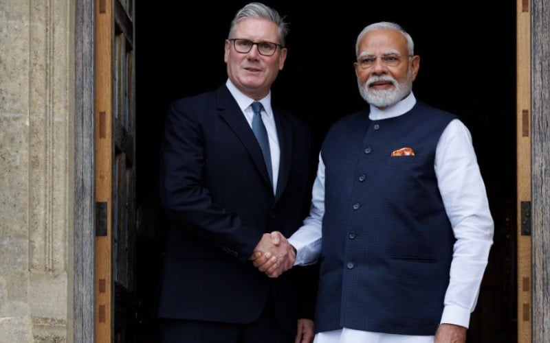 Sir Keir Starmer and Narendra Modi