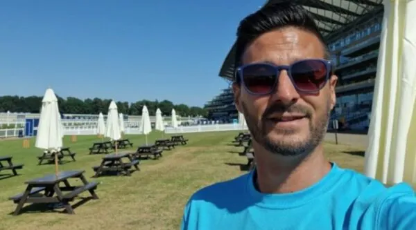 Steve Bailey at Ascot Racecourse - 24 hours before he took his own life