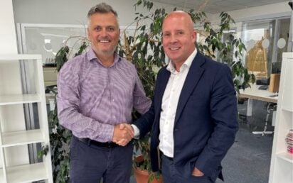 (L-R) Duar Fleming, MD of EnviroCentre and Nick Dilworth, CEO of Cura Terrae.