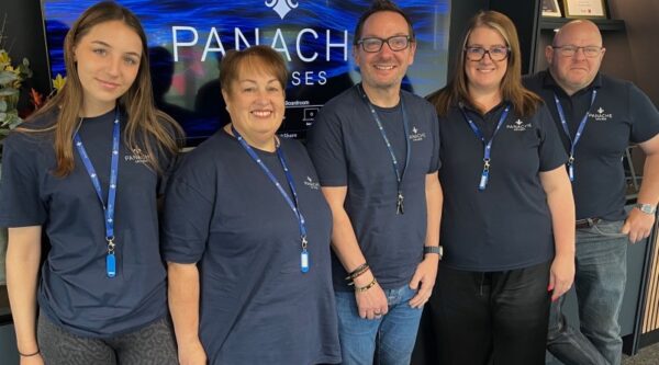 (L-R) Amy Ainsworth, Lisa Buckley, Jame Cole, Wendy Mulholland and Rob Ledsham, Panache Cruises