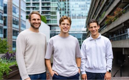 Tracelight co-founders Peter Fuller (left) Janek Zimoch (centre) and Aleksander Misztal (right)