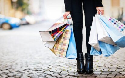 Woman retail shopping