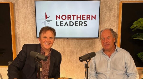 william Lees-Jones and Chris Maguire in the Northern Leaders podcast