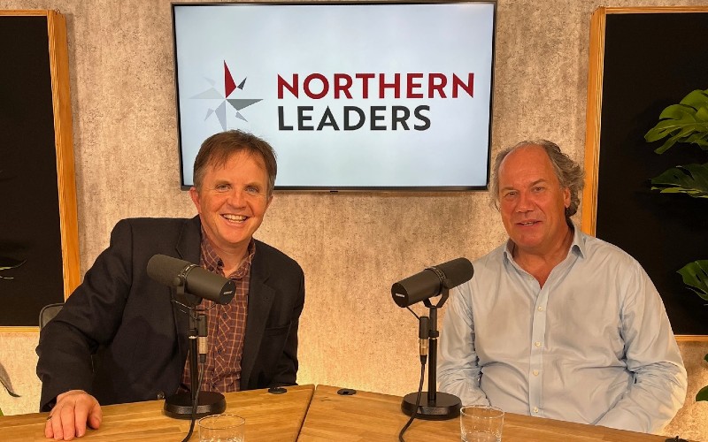 william Lees-Jones and Chris Maguire in the Northern Leaders podcast