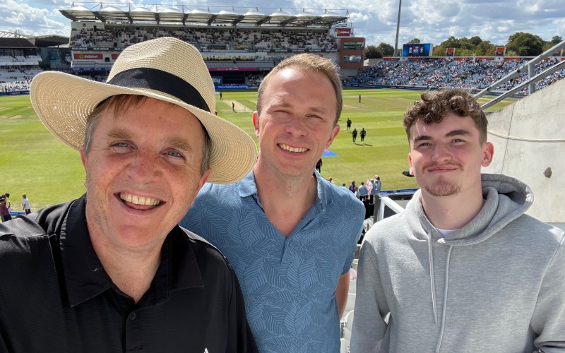Chris Maguire, Jonathan Symcox and Patrick Killeen at England vs South Africa at Headingley