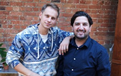 Clarity founders CEO Abed Kasaji, right, and CTO Pavel Kochetkov