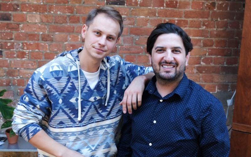 Clarity founders CEO Abed Kasaji, right, and CTO Pavel Kochetkov