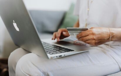 Paying online on MacBook, eCommerce