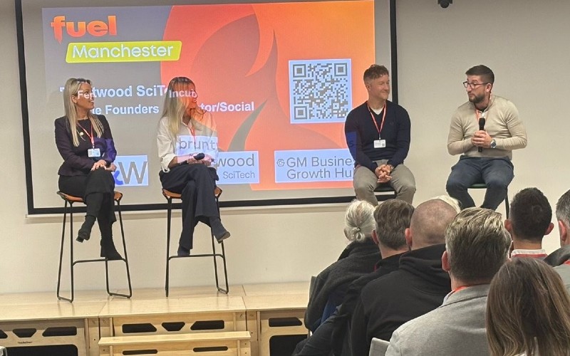 Janine Smith, director, GM Business Growth Hub; Lisa Morton, CEO & founder, Roland Dransfield; Gary Fenemore, tax director, S&W; Jack Maher, head of flexible workspace, Bruntwood SciTech
