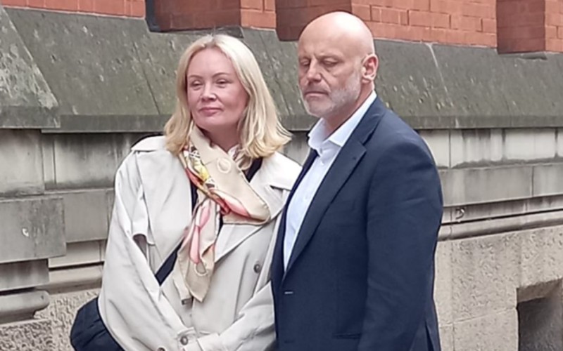 Justice: Naomi Timperley and Brad Burton outside court