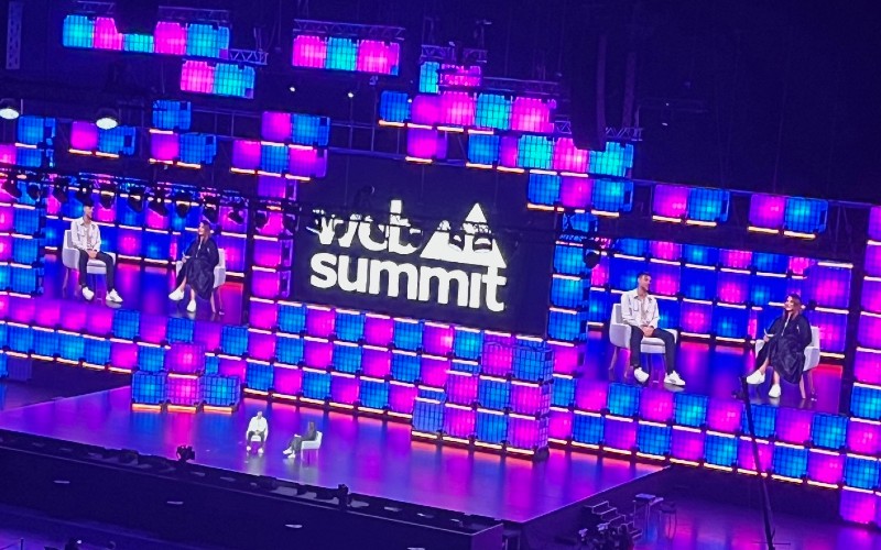 Anton Osika, co-founder and CEO of Lovable on the Web Summit stage