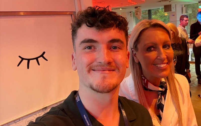 BusinessCloud's Patrick Killeen with GM Business Growth Hub director, Janine Smith, in Lisbon