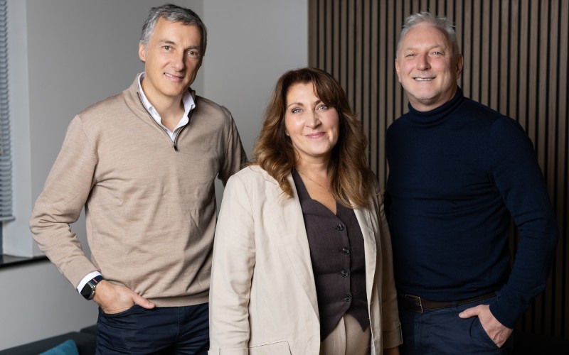 L-R - Brian Cummings, Clarendon Fund Managers, with Susan Fitzsimmons and Kevin Donaghy from AuditComply