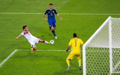 Mario Goetze scores winning goal for Germany at 2014 World Cup against Argentina. Credit: Danilo Borges/copa2014.gov.br, Wikimedia Commons