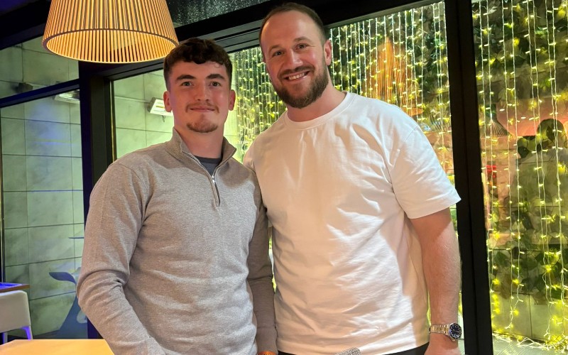 Richard West, CEO of Red Flag Alert, with Patrick Killeen