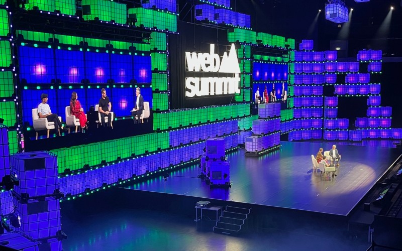 Sarah Franklin, CEO of Lattice, on stage at Web Summit