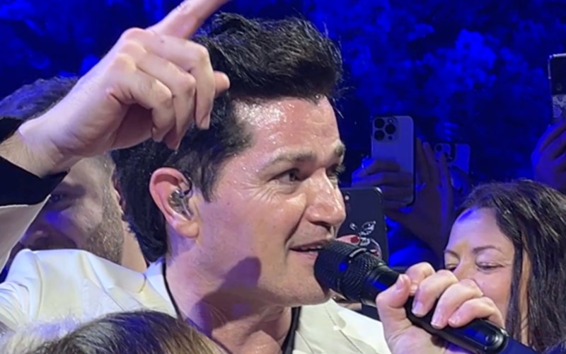 The Script's singer Danny O'Donoghue at the Travel Counsellors' gala dinner