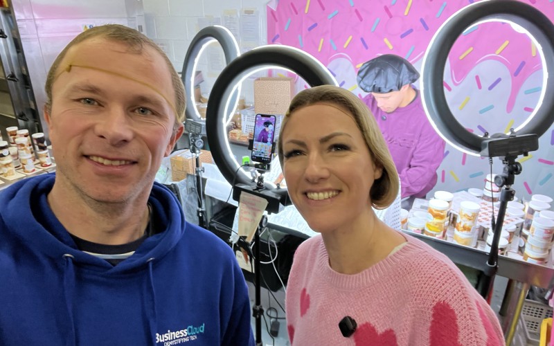 Jonathan Symcox with Candice Bannister of Candy's Cupcakes