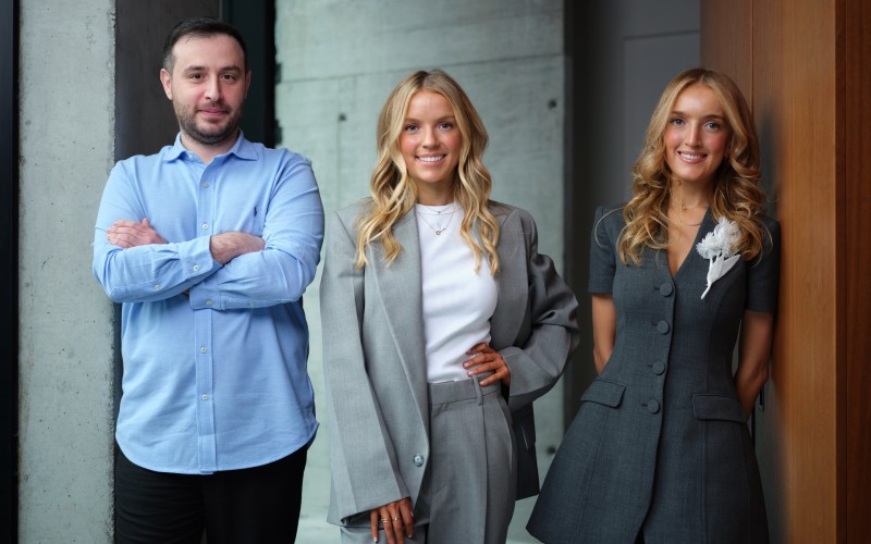 Linda AI Co-Founders (L-R) Lucio Tudisco, India Healy O'Connor, and Portia Healy O'Connor