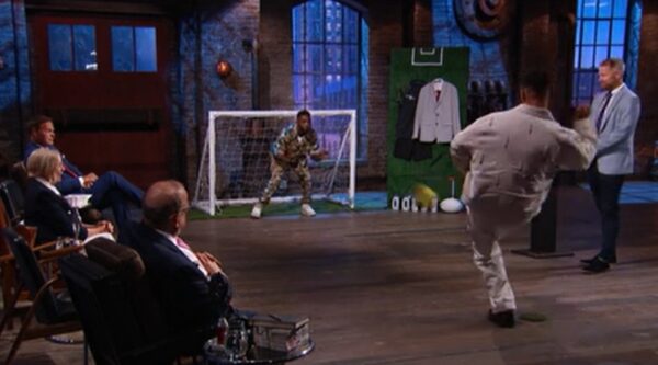 Steven Bartlett takes penalty at Tinie Tempah on Dragons' Den