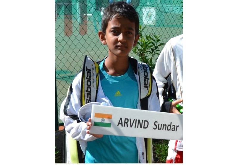 Sundar Arvind as a young tennis player. Credit: Sundar Arvind