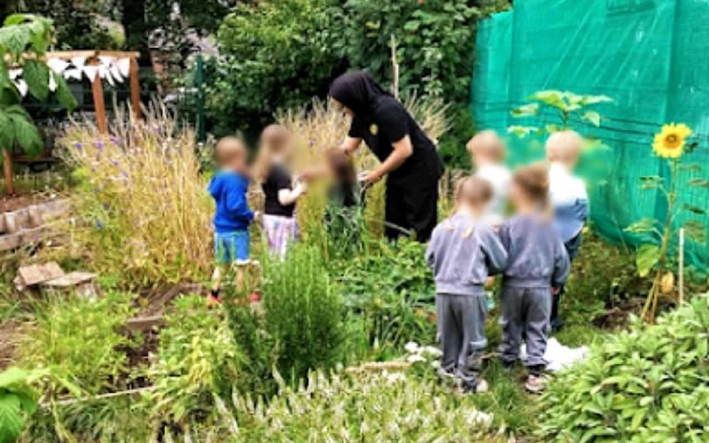 Sunflower Childcare Group kids in garden