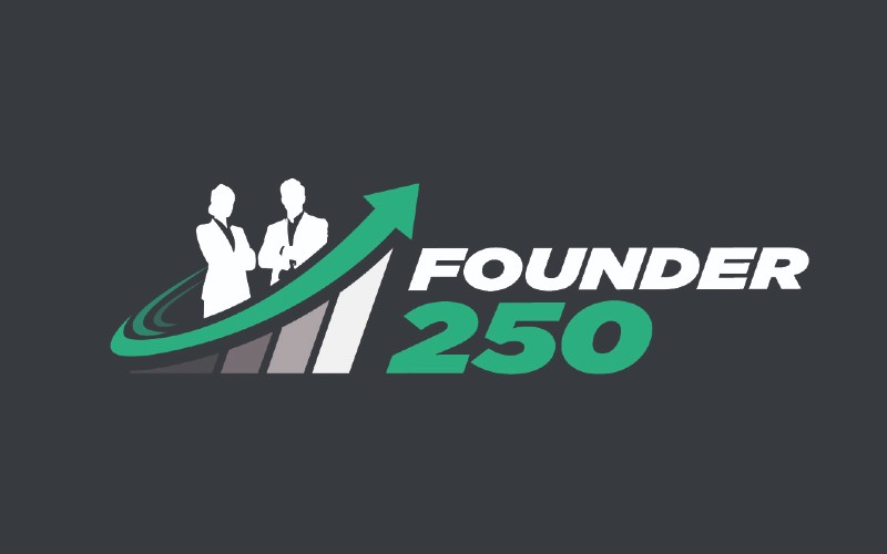 Founder 250 logo reversed