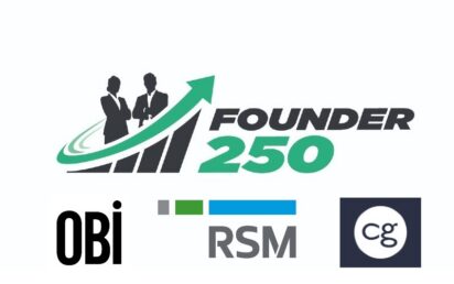 Founder 250 logo with sponsors RSM OBi CG