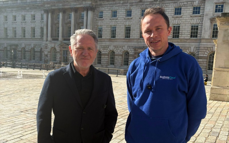 Martin Neale, founder of ICS.AI, with Jonathan Symcox of BusinessCloud