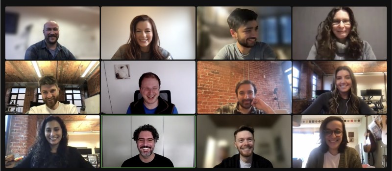 Synap team on a Zoom call