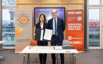 Technology Secretary Liz Kendall with Councillor Sir Stephen Houghton CBE, leader of Barnsley Council