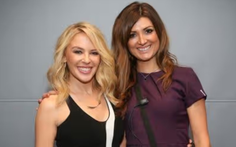 I should be so lucky: Holly Moore with her hero Kylie Minogue