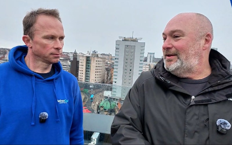 Paul Bates of Uptic with Jonathan Symcox of BusinessCloud for Founder Friday