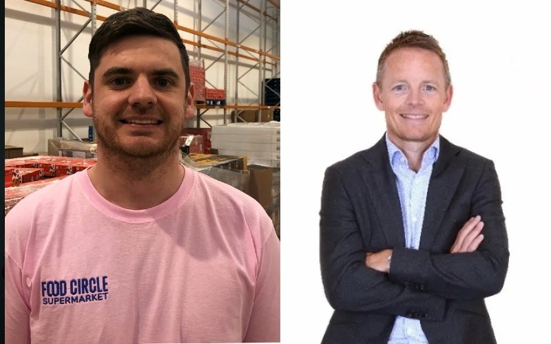 Paul Simpson, left and Mike Ashley, Huddled Group plc