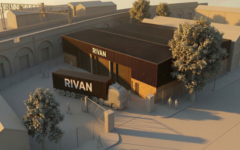 Render of Rivan's new London manufacturing facility