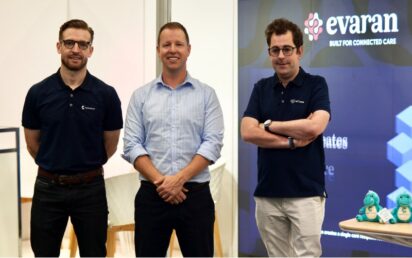 Tom Murphy, Product Manager, CareLineLive, Tyron Ball, CEO, Evaran, Josh Hough, Managing Director, Europe, Evaran