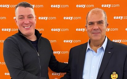OnBuy founder Cas Paton, left, with Sir Stelios Haji-Ioannou, creator and owner of easyGroup
