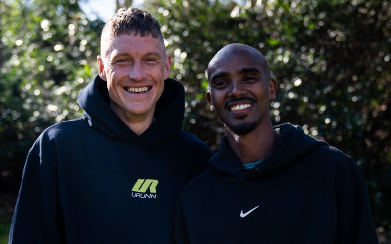 URUNN Co-Founders (L-R) Adam Clarke & Sir Mo Farah