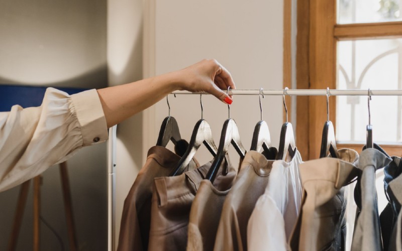 Clothes with coffee tones. Credit Arina Krasnikova, Pexels