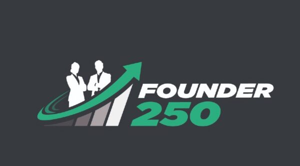 Founder 250 logo - reversed
