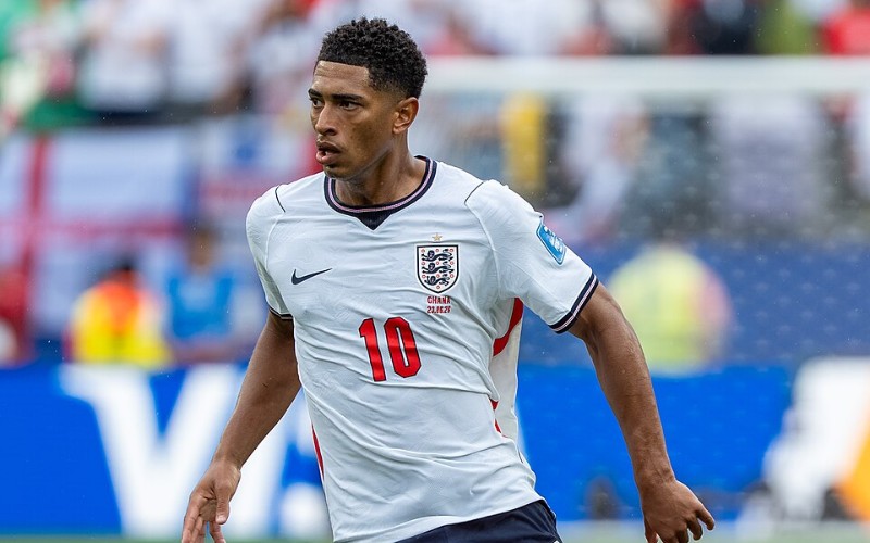 Jude Bellingham in action for England against Ghana at the 2026 World Cup - credit Bryan Berlin, Wikimedia Commons