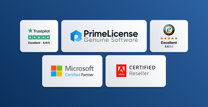 PrimeLicense is a Microsoft Cloud Partner and Adobe Certified Reseller with thousands of positive reviews on Trustpilot and Trusted Shops.