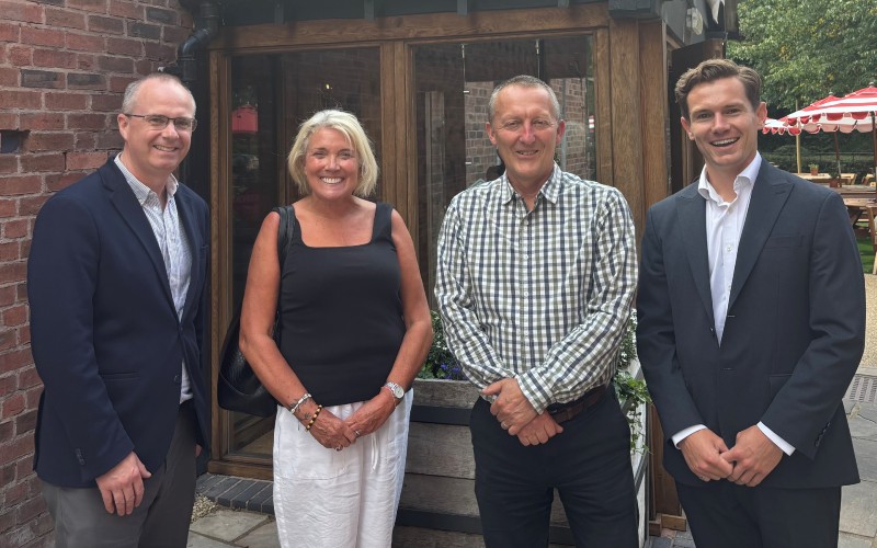 L-R Emmet Keating (Partner, Headpoint Advisors), Janet Redman (CEO, FLAGS Software), Nick Elkin (Founder and CTO, FLAGS Software), Joseph Lowe (Associate, Headpoint Advisors)