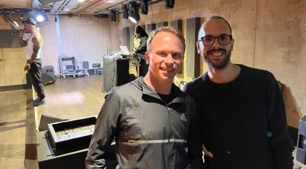 Max Busin, founder of Gotobeat, with Jonathan Symcox for Founder Friday