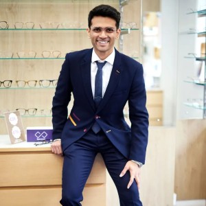 Sid Sethi in his Specscart store